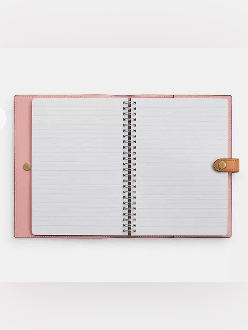 Coach Powder Pink Notebook In Signature Canvas - Picture 2 of 9